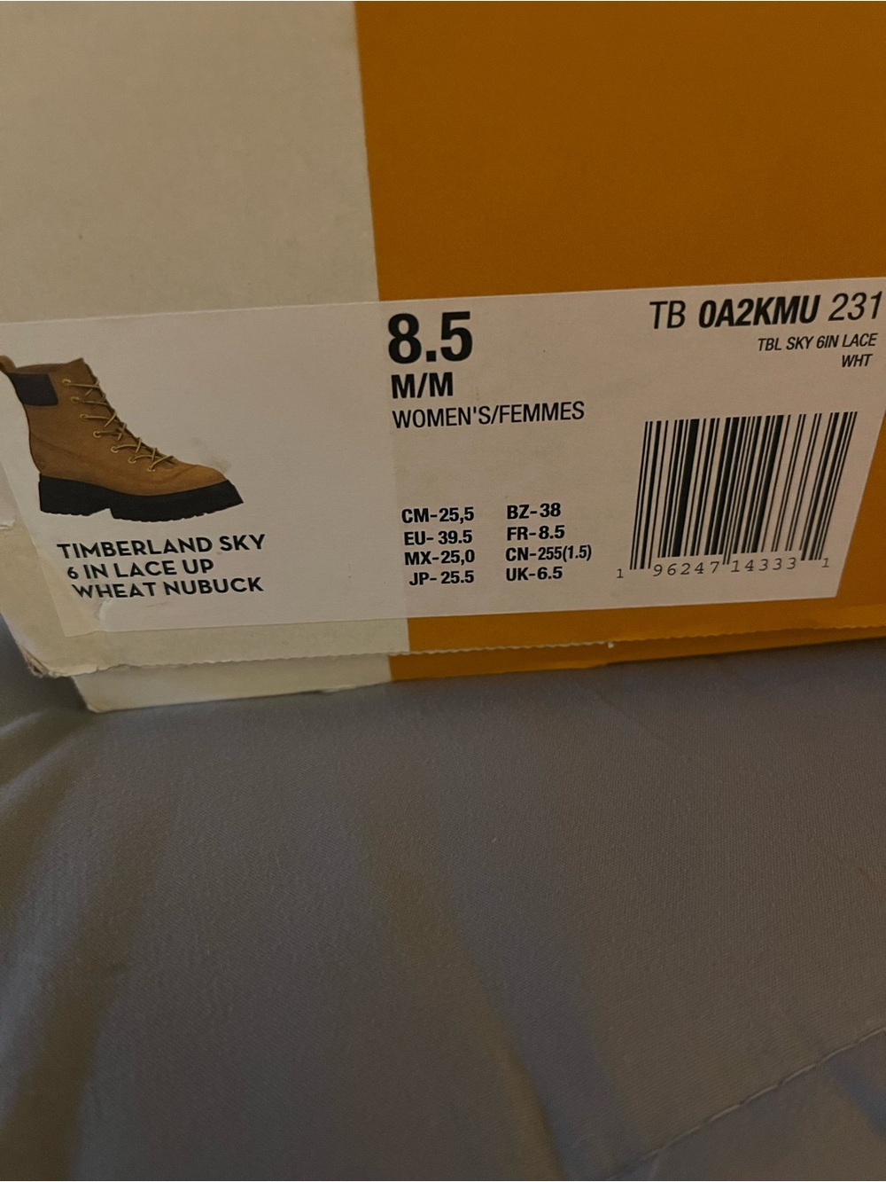 Timberland Women's Lace-Up Boots in Wheat Nubuck with Black Sole